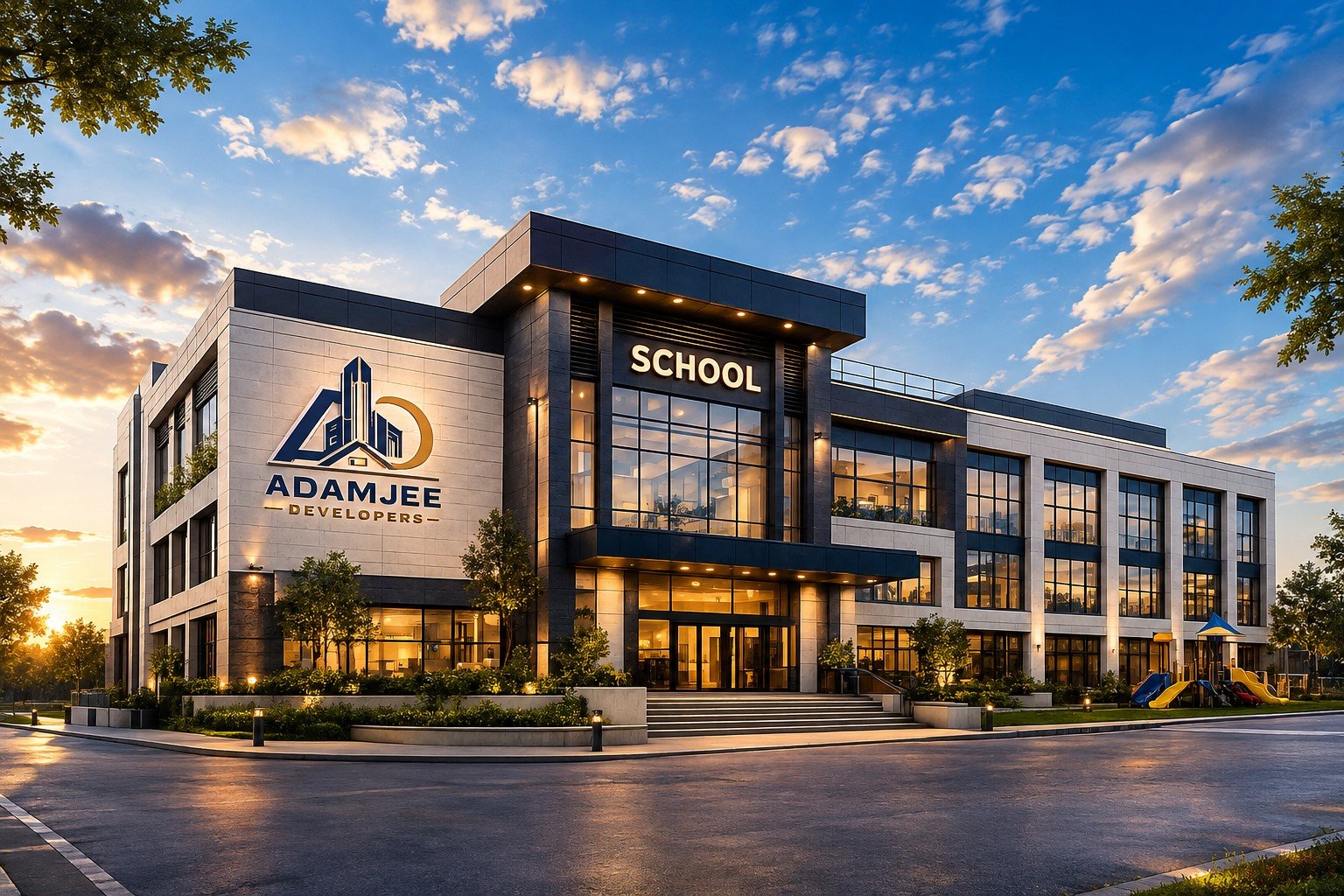 School campus completed by Adamjee Developers